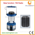 Solarbright Portable LED solar lantern for home and outdoor or camping use with USB charger solar lantern with FM radio